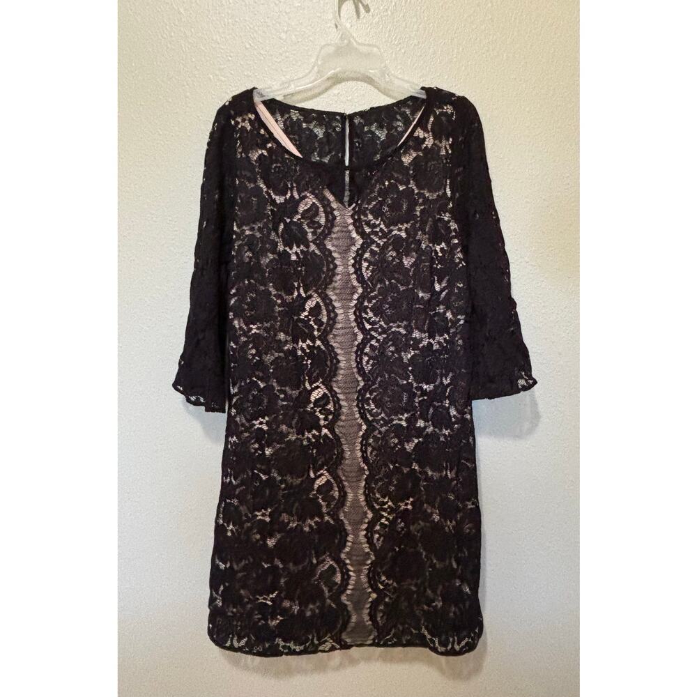 Women’s Lane Bryant Dress Embroidered Floral Mesh Flutter Sleeve Dress, Size 20